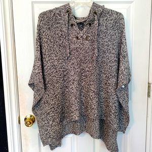 Gray sweater poncho. Size S/M. New without tags.